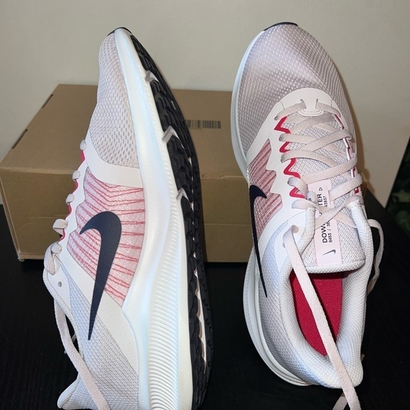 NIKE DOWNSHIFTER WOMEN SIZE 10NEW PINK AND BLACKENED BLUE RUNNING SHOES - Picture 7 of 11